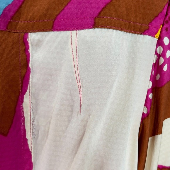 DVF Diane von Furstenburg Womens Margot Silk Printed Button Front Shift Dress 6 - Picture 9 of 16